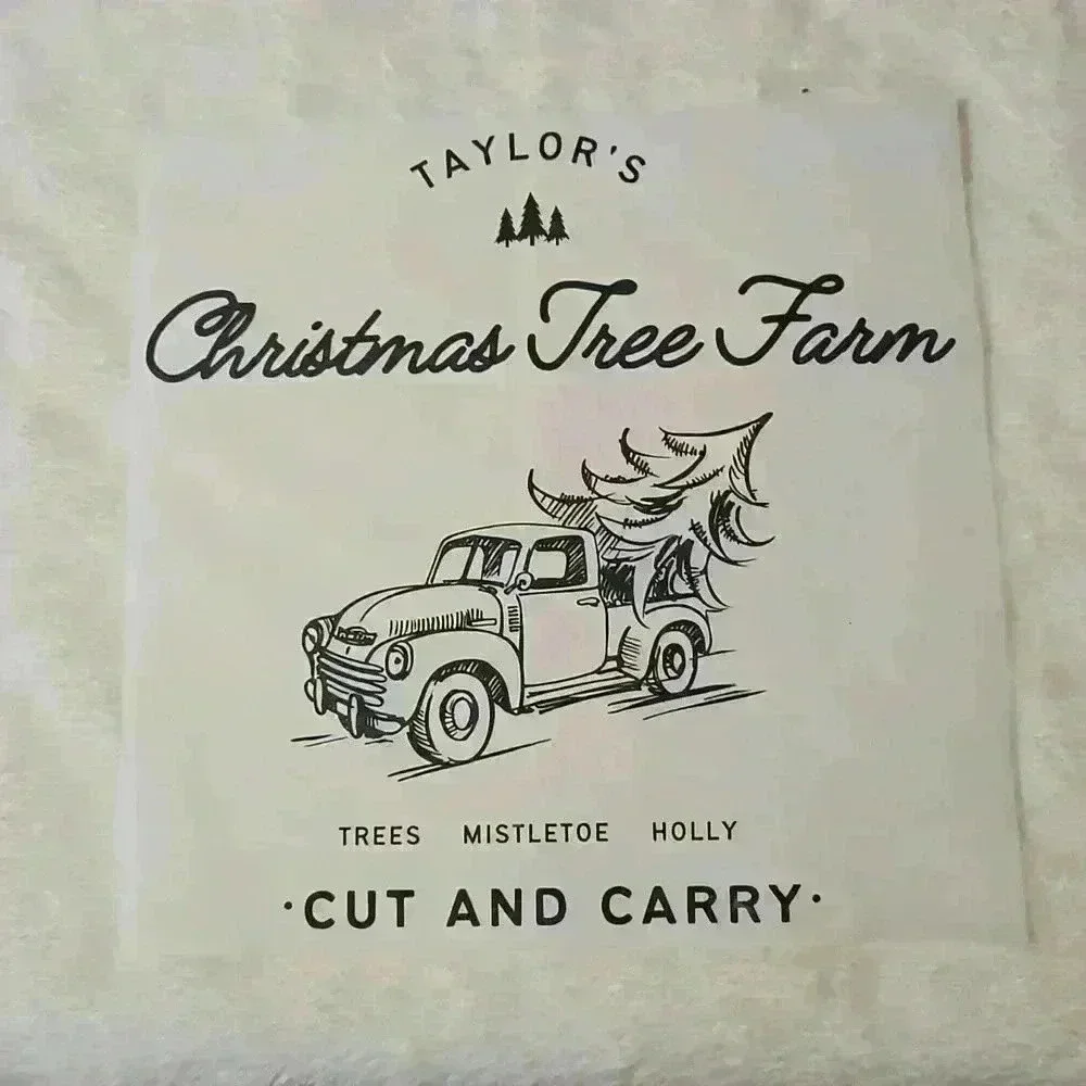 Taylor Swift Christmas Tree Farm DTF Transfer Green - Picture 1 of 1